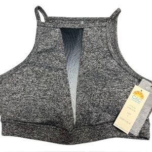 C&C California Charcoal Gray  Sports Bra, Size S, removable pads, NWT